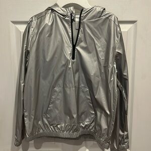 Beautiful silver metallic girls spring jacket
